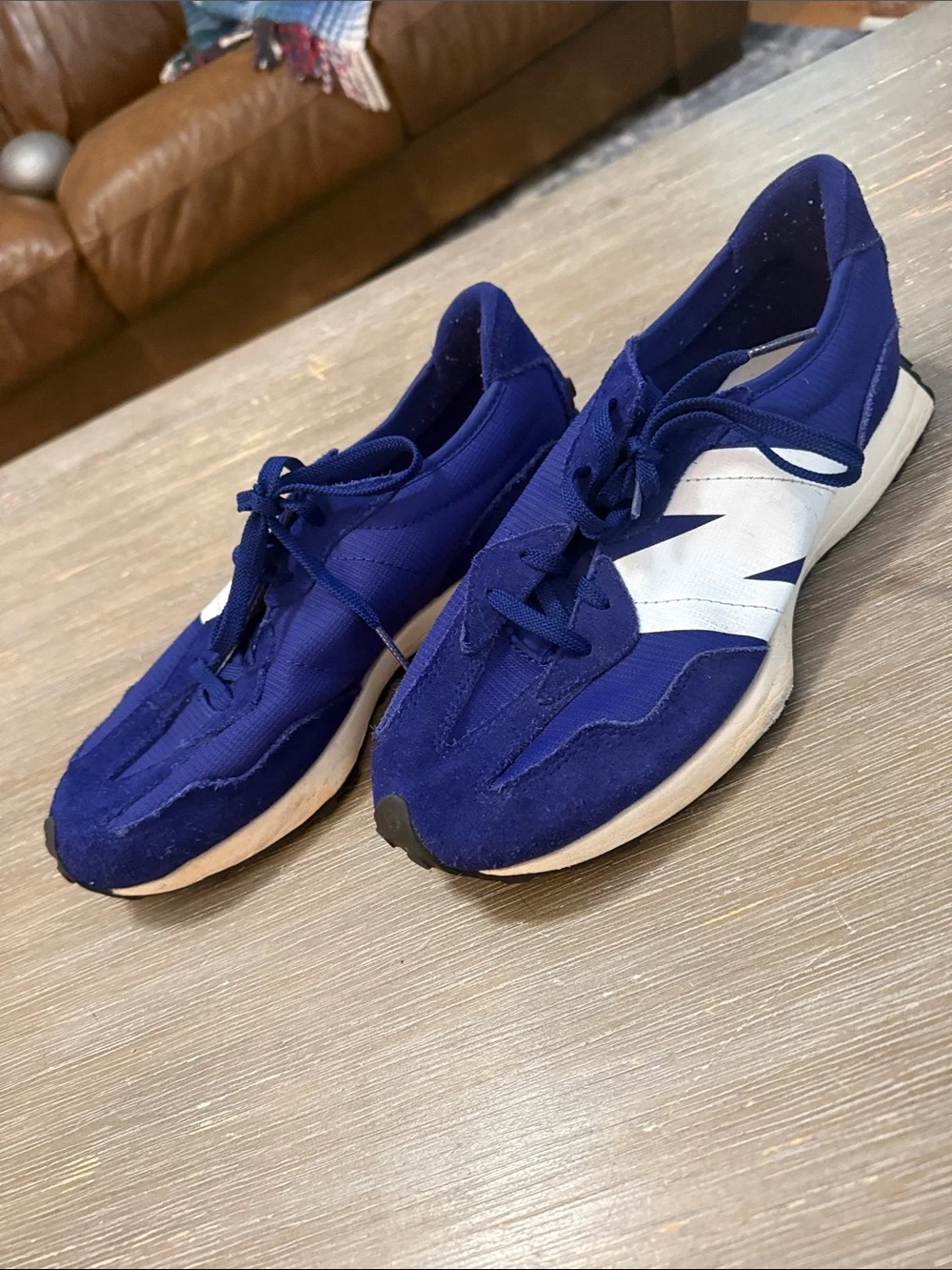 New Balance Kids Navy and White Retro-Style Sneakers